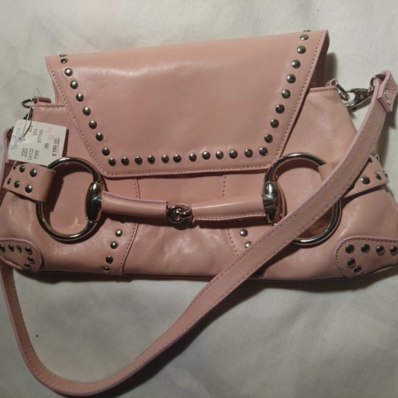 🔥SUPER BUY!New Pink Leather Bag By Gail Labelle Made In Italy.Never used 😀 - Picture 1 of 6